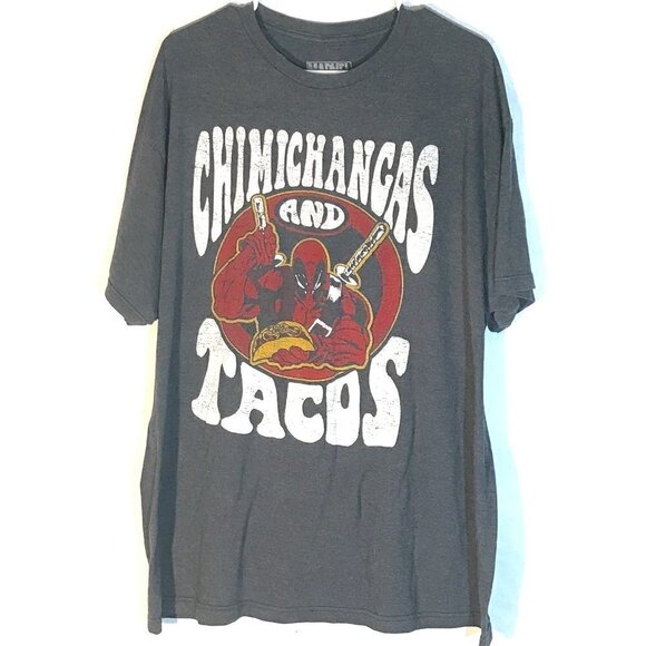 MARVEL Deadpool Gray Short Sleeve Tee Shirt 2XL - Picture 1 of 6